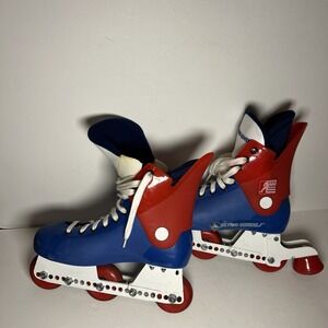 Vintage Team USA ULTRA WHEELS inline skates  roller hockey Red/white/blue Men 7‎